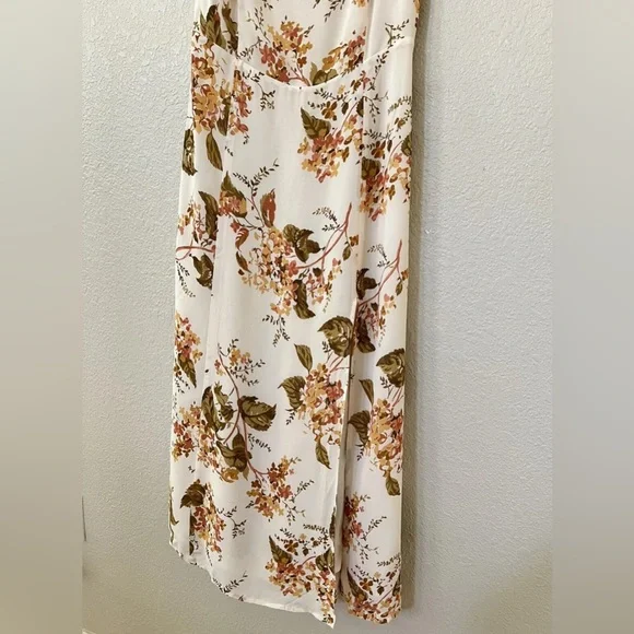 NWT Reformation Aden Dress Floral Print In NEUTRAL MOTIF Sz 8 - Picture 9 of 12
